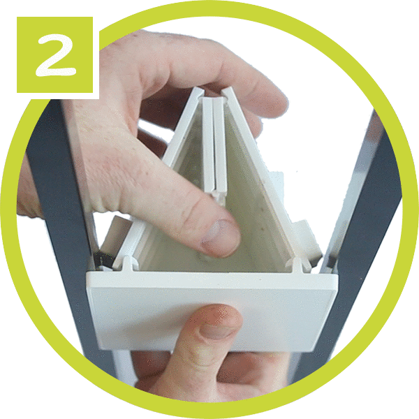 How to Install Sprout Railing Planter -  Step 2: Push the Fold to the Back of the Sprout Railing Planter