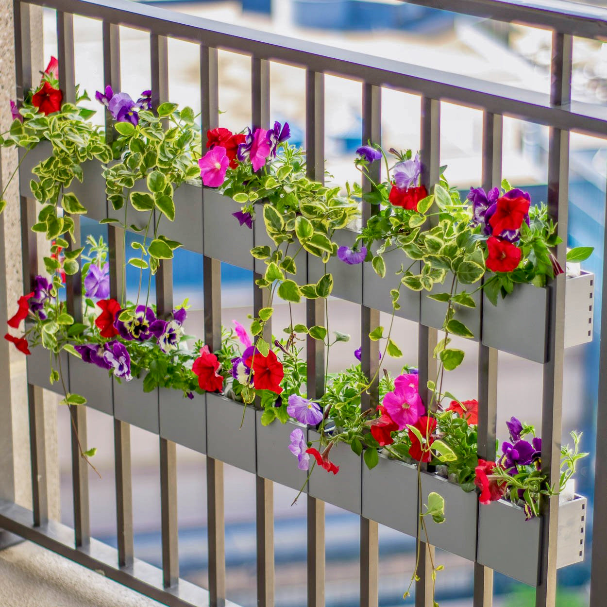 plant pots for deck railing 20 Railing Planters – Wraparound Porch & Large Balcony Sets – Sprout Planter